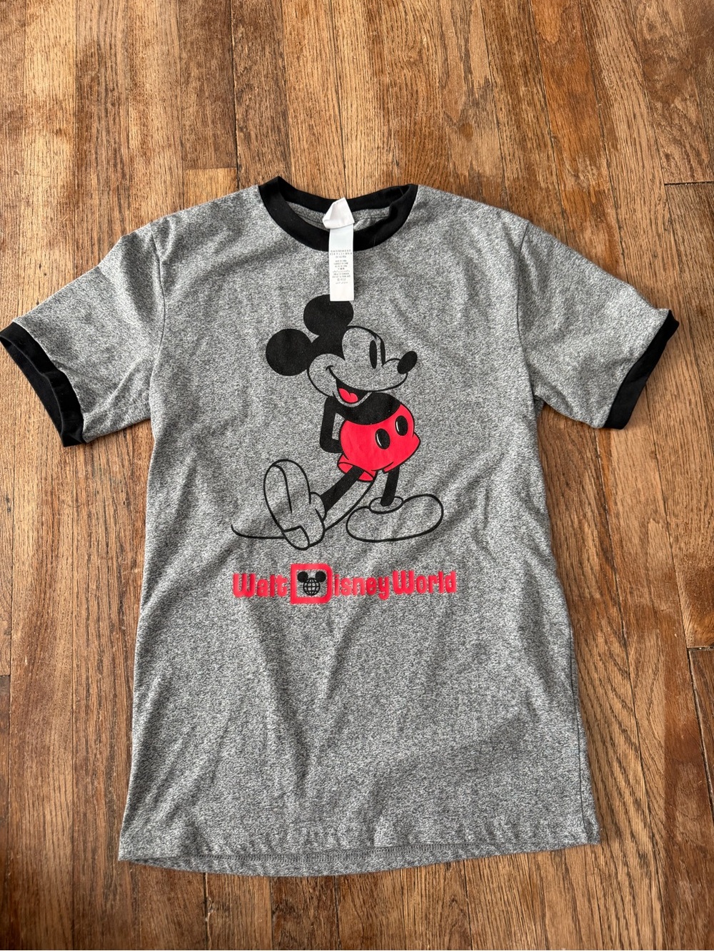 Disney Mickey Mouse Gray & Black Graphic Tee